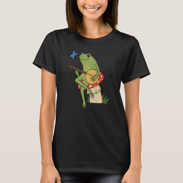Camiseta Colorful Mycology Mushrooms frog And Mushroom coll (Frente)