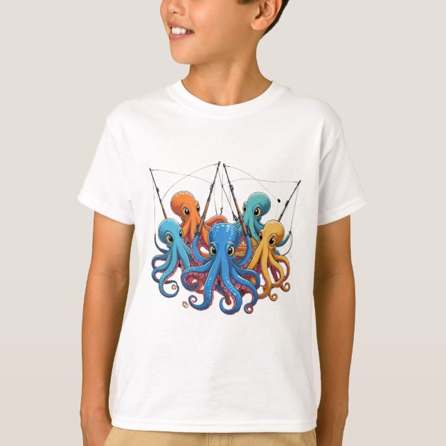 Camiseta Colorful Octopus Kids Tee (Frente)