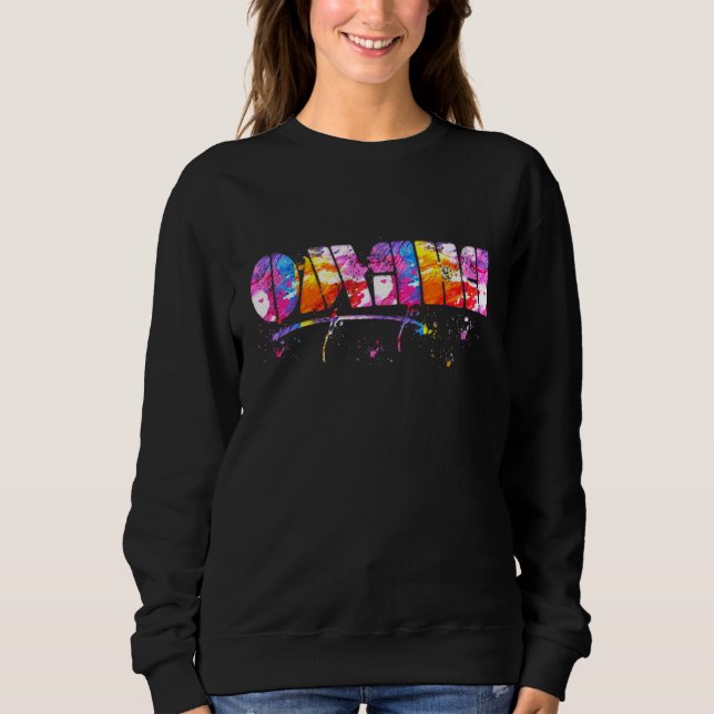 Camiseta Colorful Omaha Lettering  Watercolor Omaha (Frente)