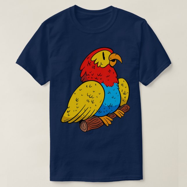 Camiseta Colorful parrot animal (Frente do Design)
