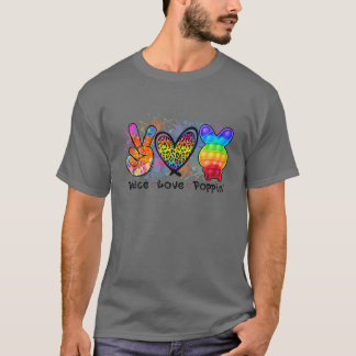 Camiseta Colorful Peace Love Bunny Pop It Fidget Toy