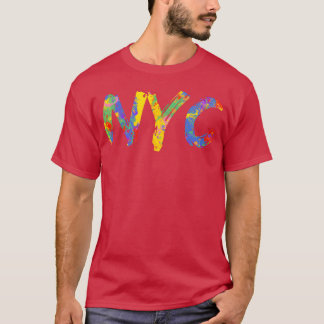 Camiseta Colorful Rainbow New York City Artwork City Pride