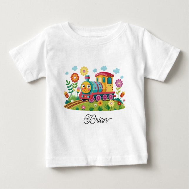 Camiseta Colorful Train Engine (Frente)