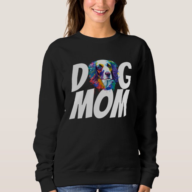 Camiseta Colorful Watercolor English Springer Spaniel Mom D (Frente)