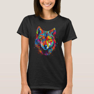 Camiseta Colorful Wolf