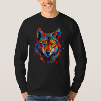 Camiseta Colorful Wolf