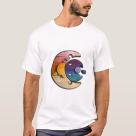 Camiseta Colorful Wooden Puzzle Circle