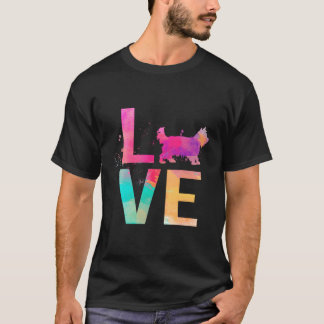 Camiseta Colorful Yorkshire Terrier Dog Mãe Gifts Yorkshire