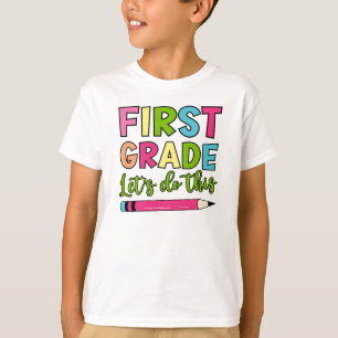 Camiseta Colorida 1º ano Vamos fazer isso de volta à escola
