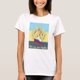 Camiseta colorida "amarelo azul" da Ucrânia