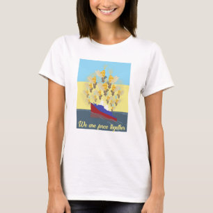 Camiseta colorida "amarelo azul" da Ucrânia