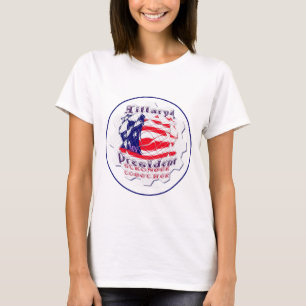 Camiseta Colorida American Flag Colors Hillary for USA Pres