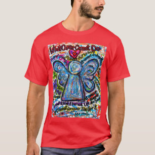 Camiseta Colorida Angel Painting Cancer