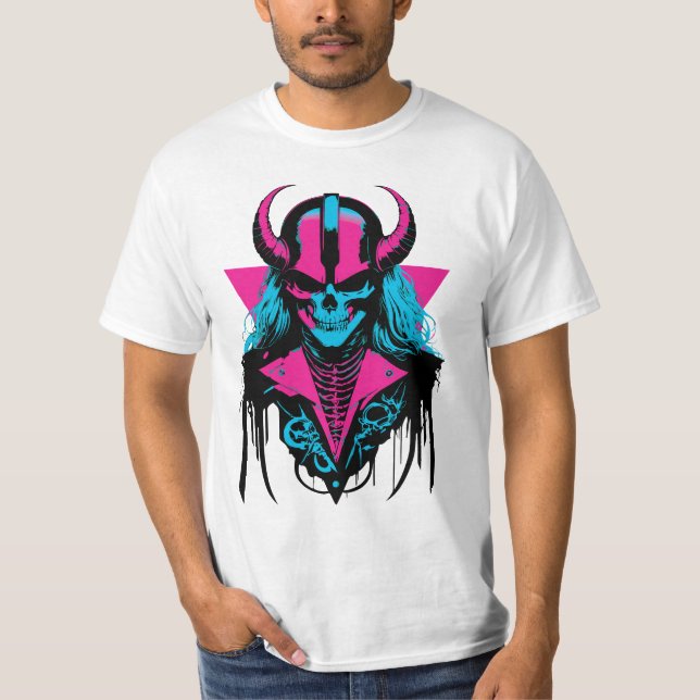 Camiseta Colorida Badass Zombie (Frente)