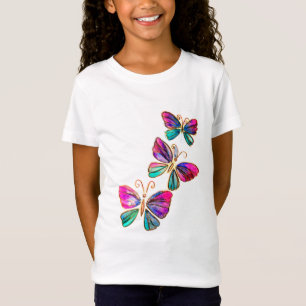 Camiseta Colorida Borboletas Voando