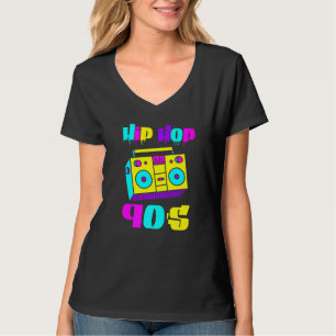 Camiseta Colorida Colorida Vintage com Hip Hop Music Retro 
