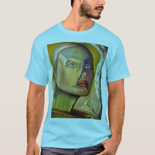 Camiseta colorida com arte fina impressa
