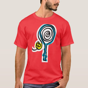 Camiseta Colorida da Corda da Raquete de Tênis