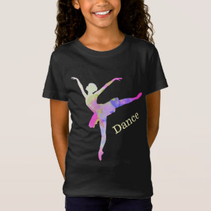 Camiseta colorida da dança da bailarina