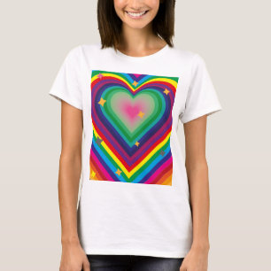 Camiseta Colorida de Amor para Mulheres