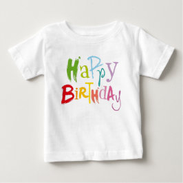 Camiseta Colorida de Aniversário para Crianças