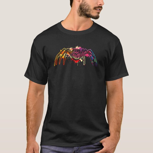 Camiseta Colorida de Aranha Pulando 5 (Frente)