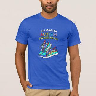 Camiseta Colorida de Caminhada para Conscientizaçã