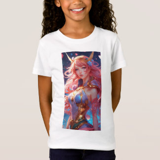 Camiseta colorida de desenho animado para crianças
