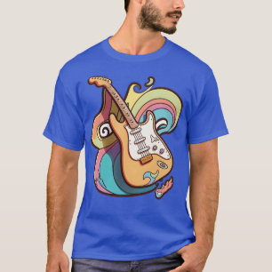 Camiseta Colorida de Guitarra Elétrica