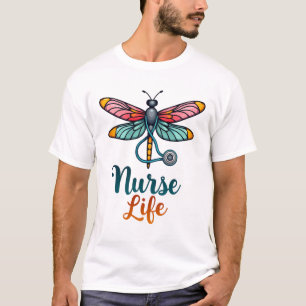 Camiseta Colorida de Libélula Enfermeira (2)