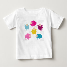 Camiseta Colorida de Ovelha Feliz para Crianças