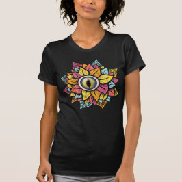 Camiseta Colorida do Flor Ocular Psicodélica Colorida