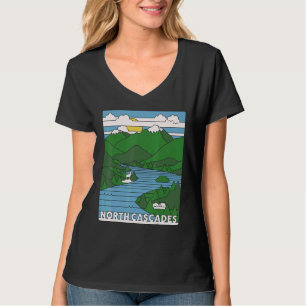 Camiseta Colorida do Parque Nacional das Cascades do Norte