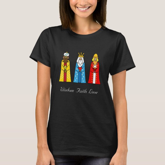 Camiseta Colorida dos Três Reis Magos (Frente)