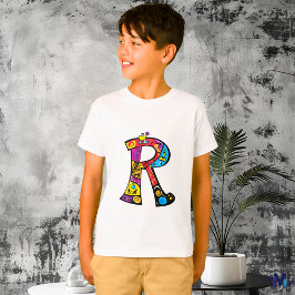 Camiseta Colorida e Divertida com Monograma R Trib