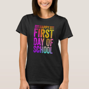 Camiseta Colorida Feliz Primeiro Dia de Professores
