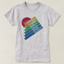 Camiseta Colorida feminina College Park