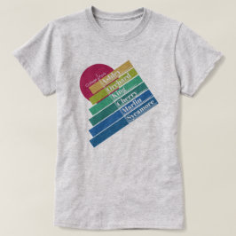 Camiseta Colorida feminina College Park