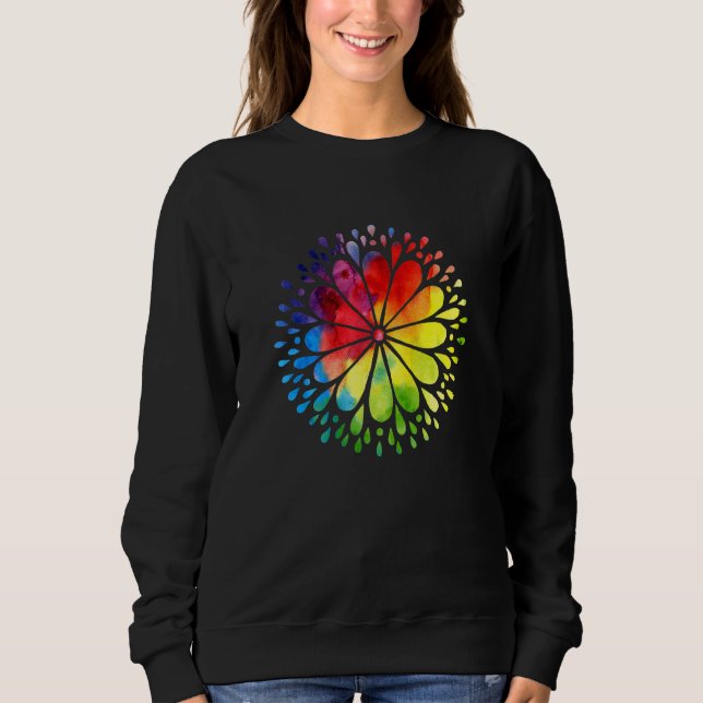 Camiseta Colorida Flor Mandala (Frente)