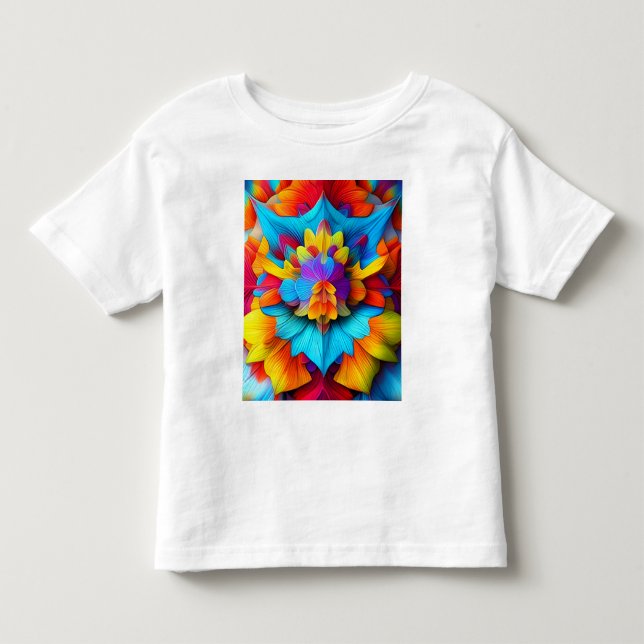 Camiseta Colorida Floral Mandala Design (Frente)
