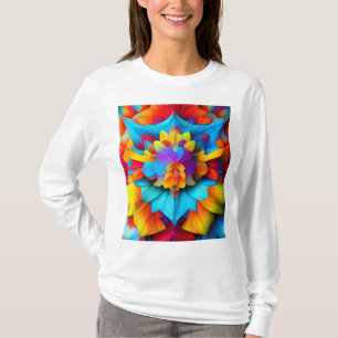 Camiseta Colorida Floral Mandala Design