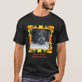 Camiseta Colorida Frame Crie Sua Própria Foto Pet