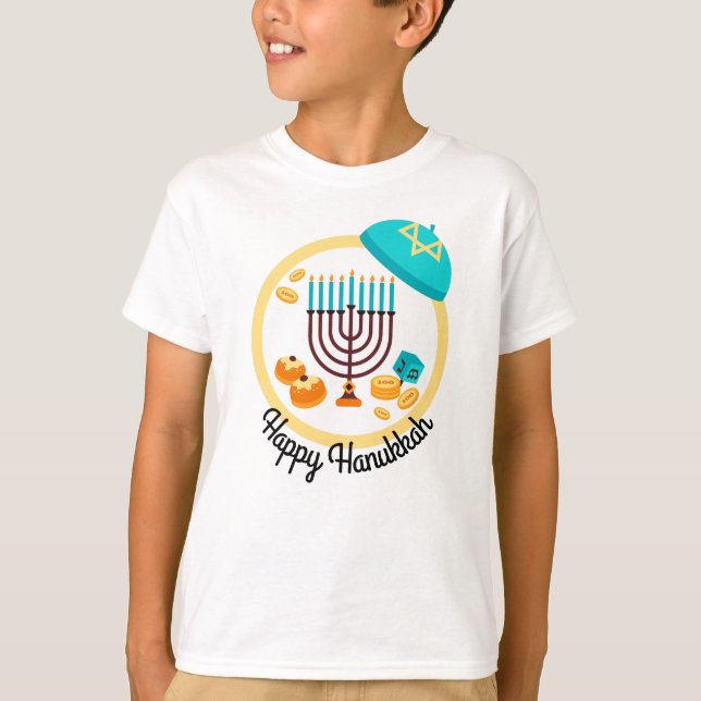 Camiseta Colorida Hanukkah (Frente)