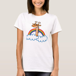 Camiseta Colorida Jirafa. Jirafa. Arcoiris, arco iris