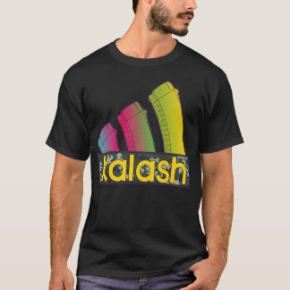 Camiseta Colorida Kalash três revistas de rifle de assalto
