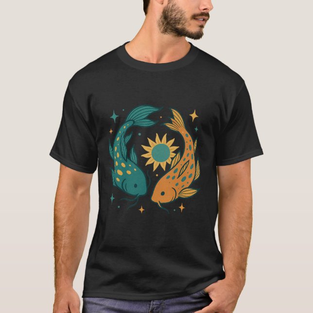 Camiseta Colorida Koi Unisex (Frente)