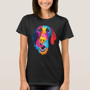 Camiseta Colorida Labrador Abstrato Colorful Labrador Paint