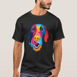 Camiseta Colorida Labrador Abstrato Colorful Labrador Paint