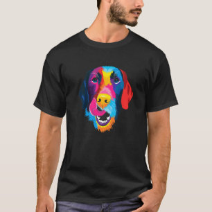 Camiseta Colorida Labrador Abstrato Colorful Labrador Paint