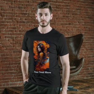 Camiseta Colorida Linda Mulher Negra Fluida de Tin